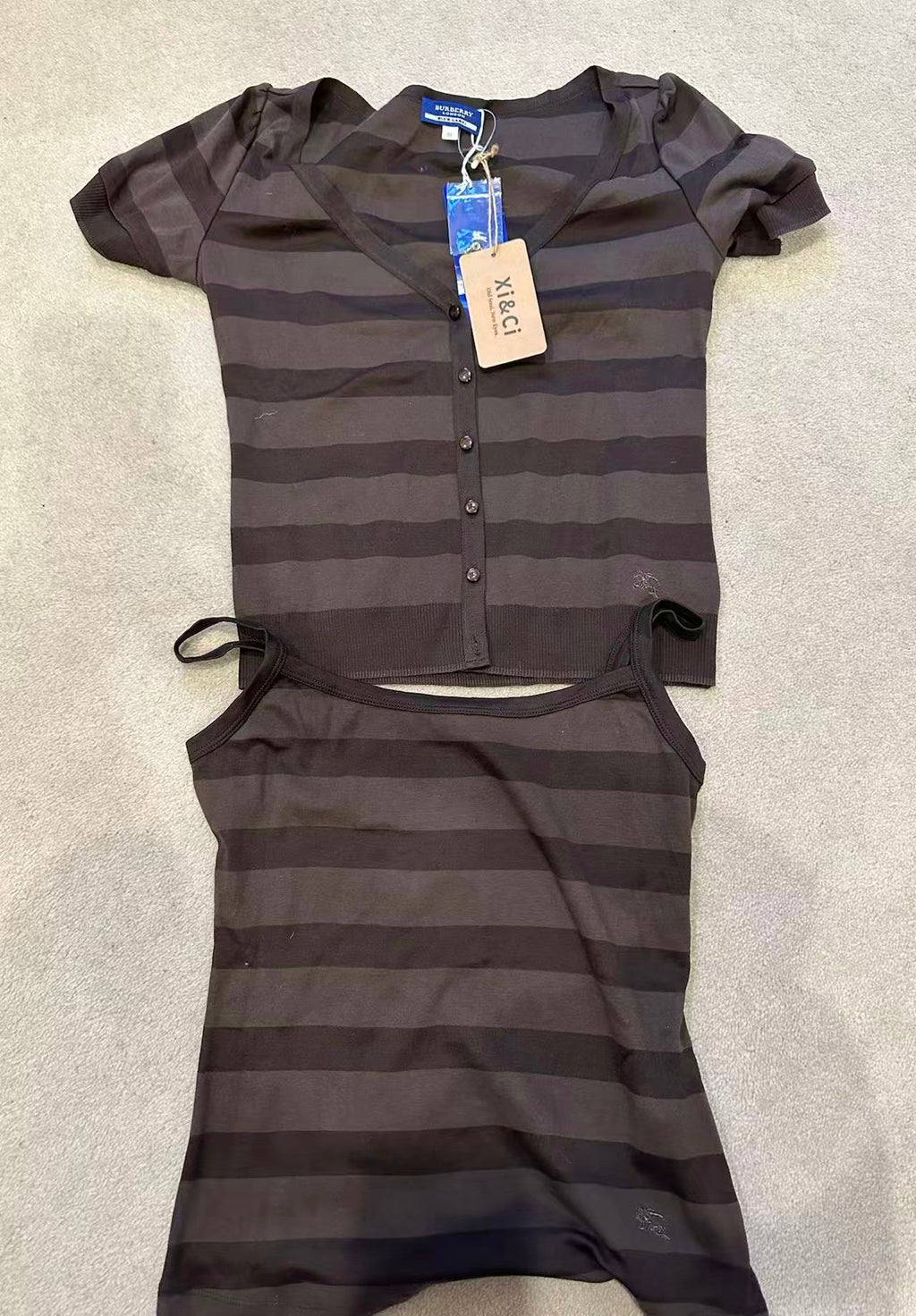 Burberry Blue Label Vintage Knit Twin Set