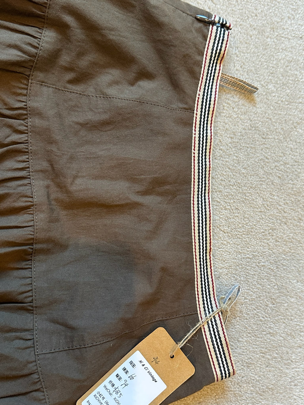 Burberry Brown A-line Skirt