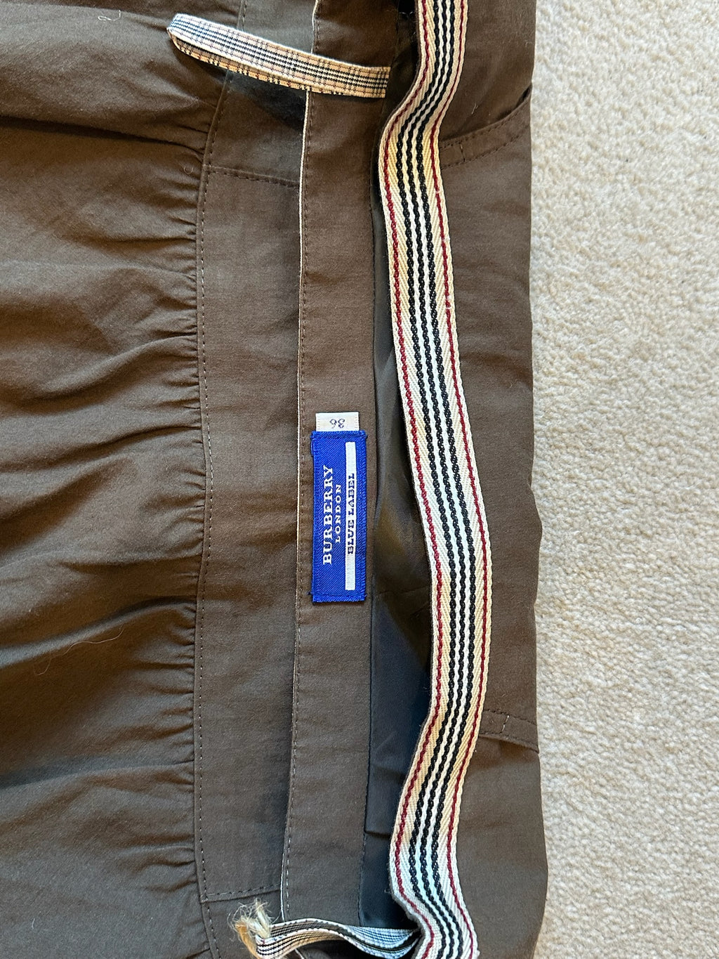 Burberry Brown A-line Skirt