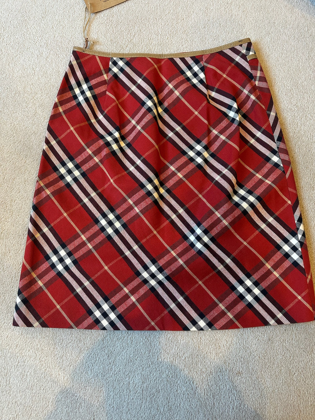 Burberry House Check Pleated Skirt