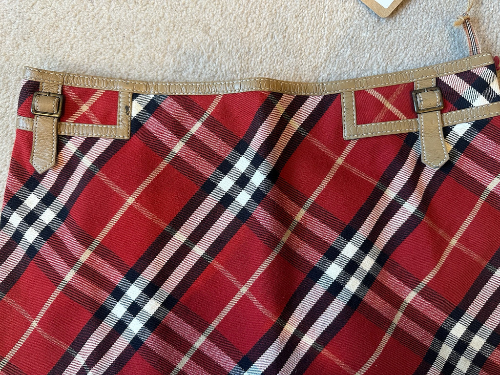 Burberry House Check Pleated Skirt