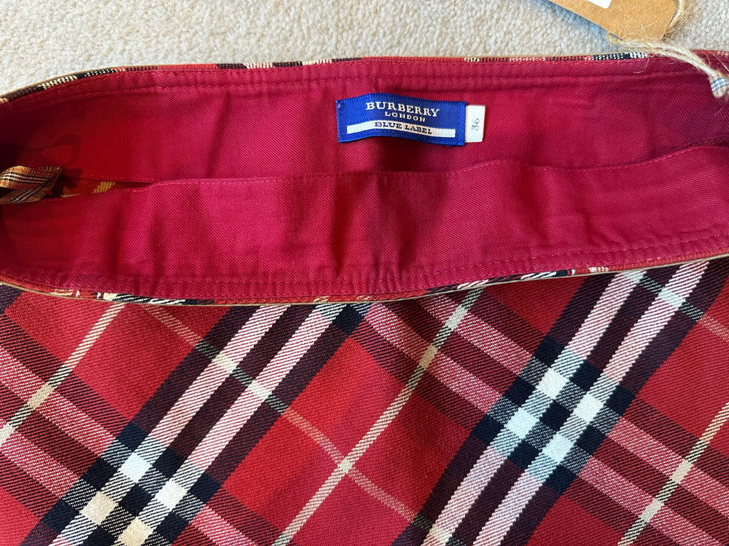 Burberry House Check Pleated Skirt