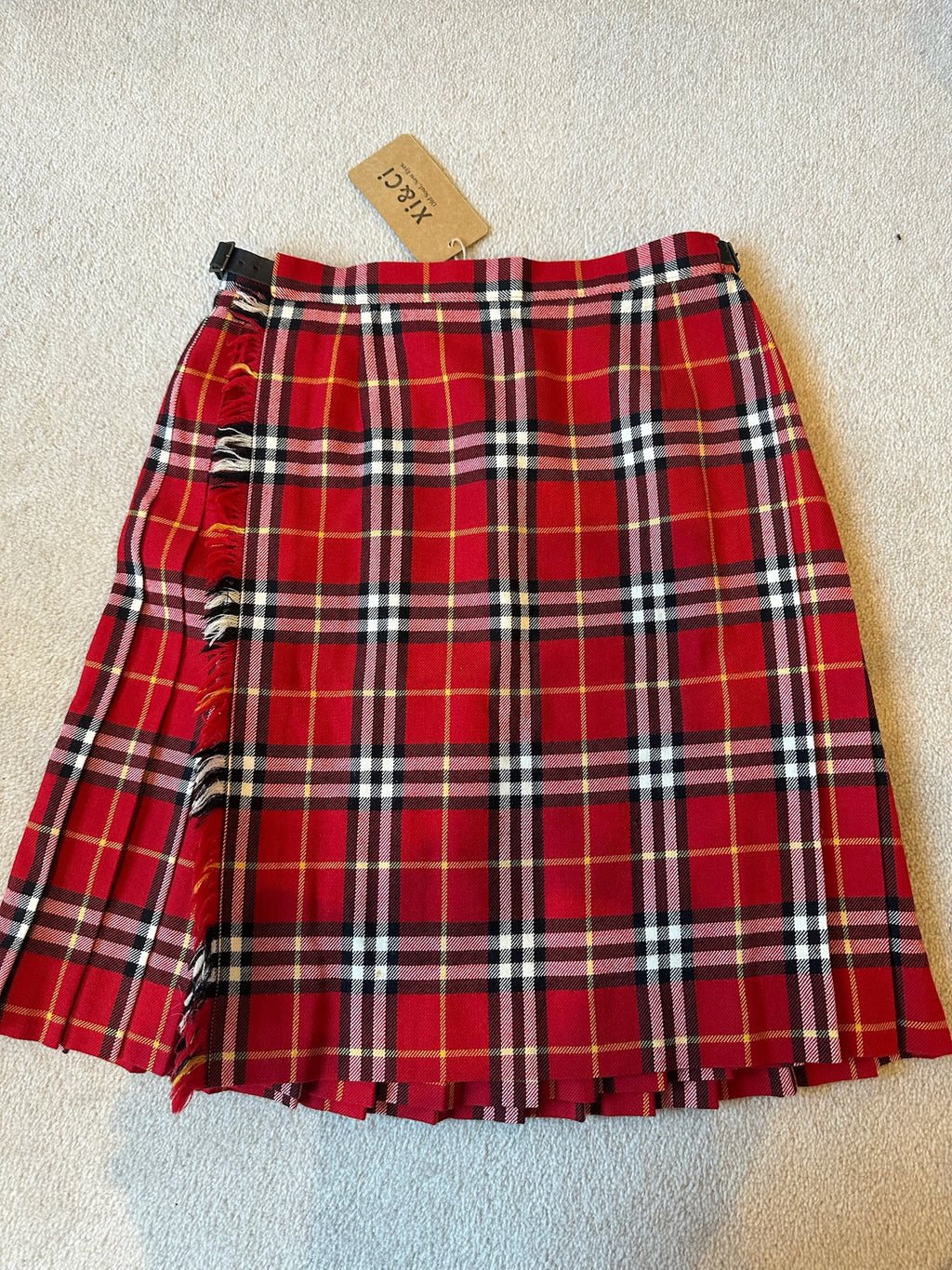 Burberry Blue Label Red Tartan Mini Skirt
