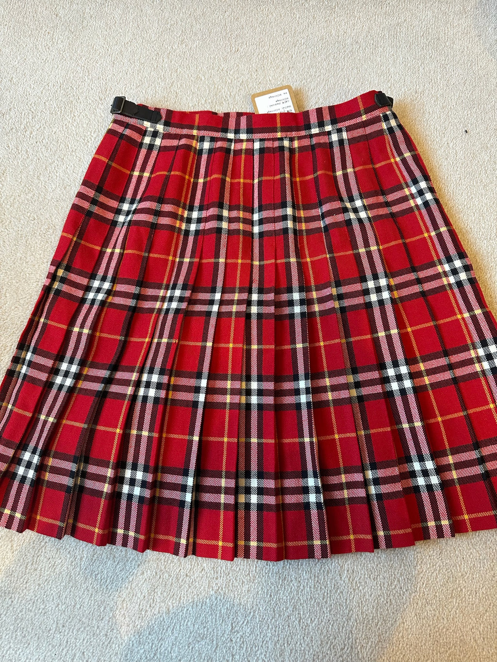 Burberry Blue Label Red Tartan Mini Skirt