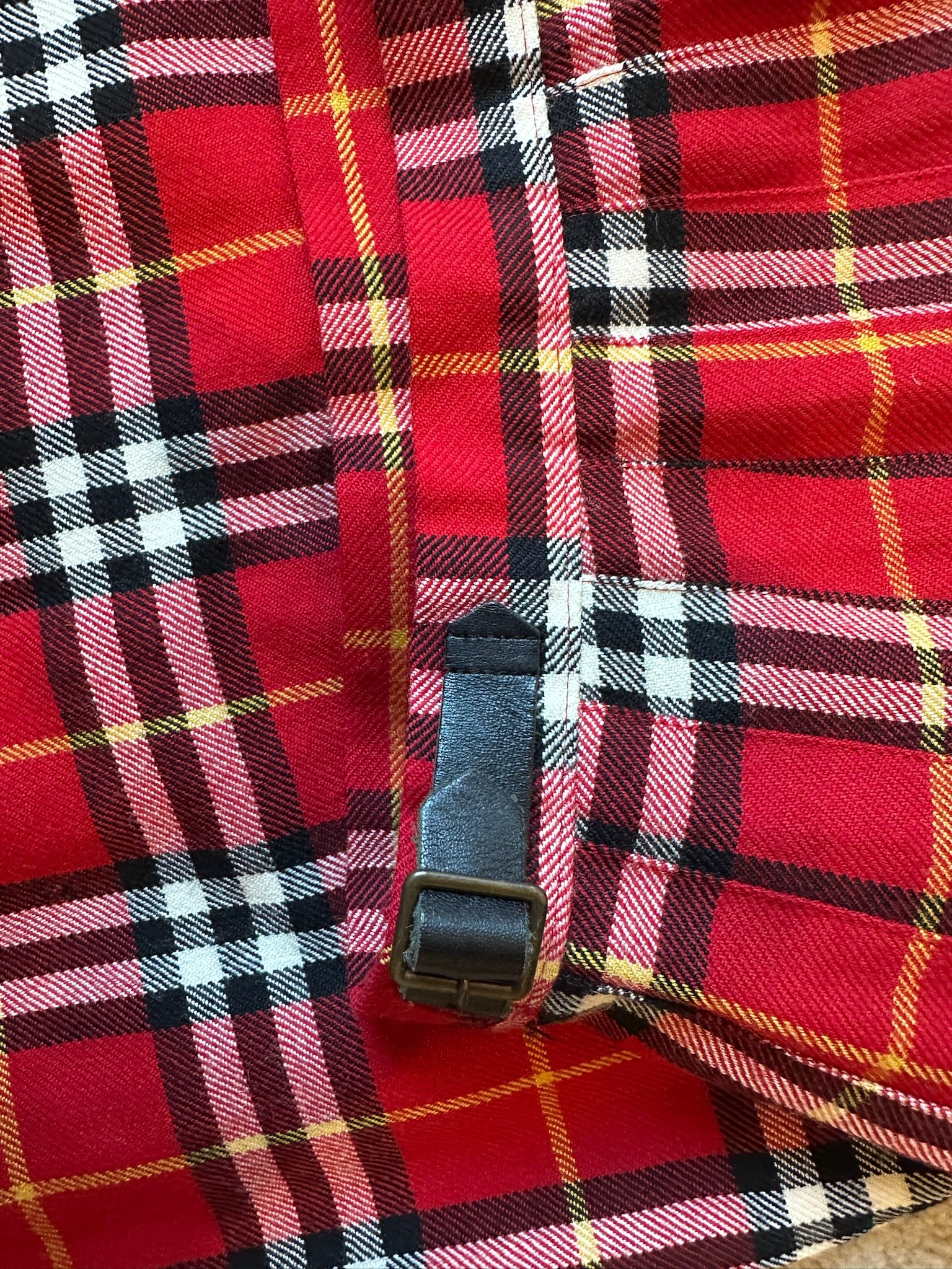 Burberry Blue Label Red Tartan Mini Skirt
