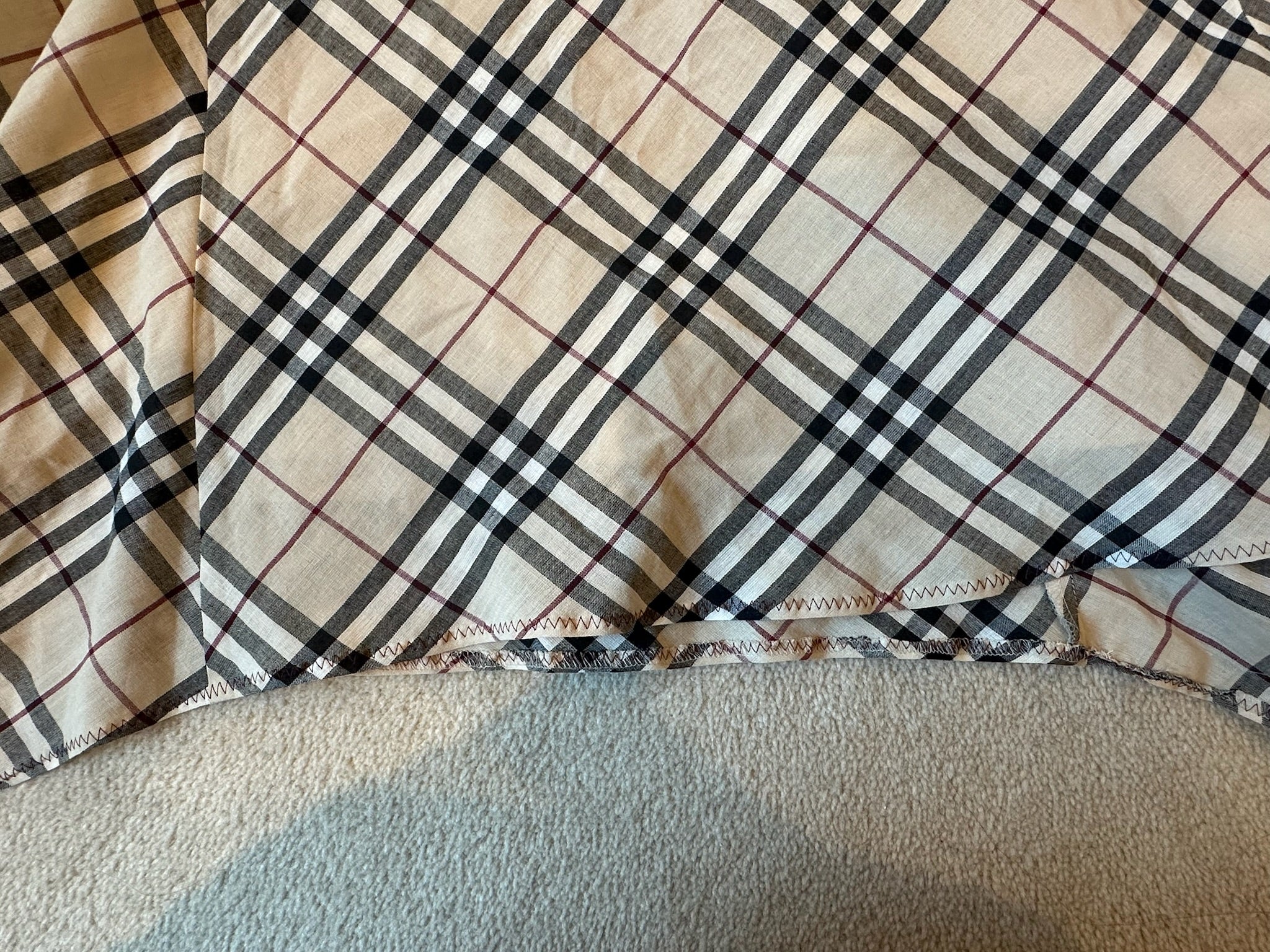 Burberry Blue Label Asymmetric Check Skirt