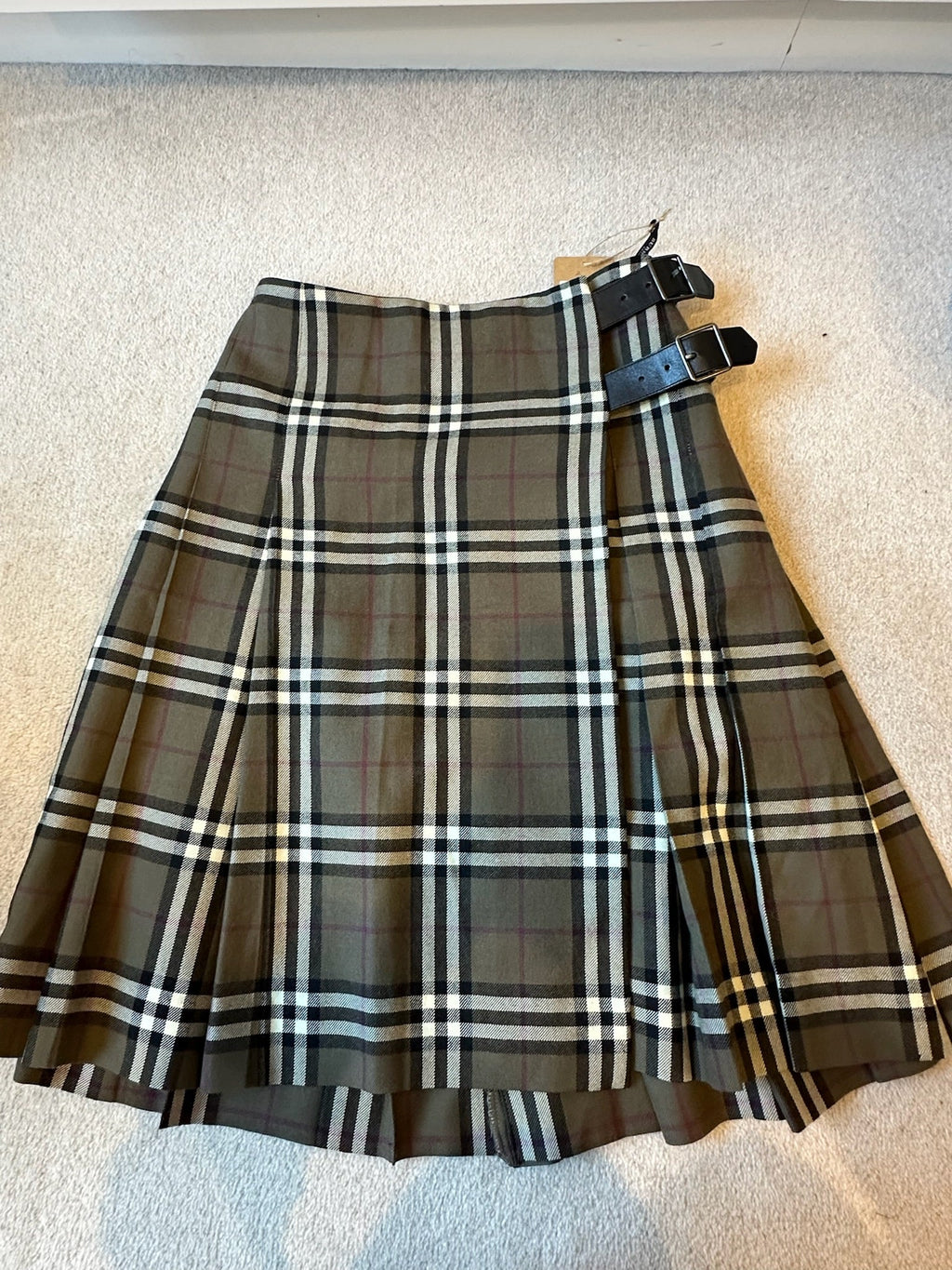 Burberry Check Wrap Skirt