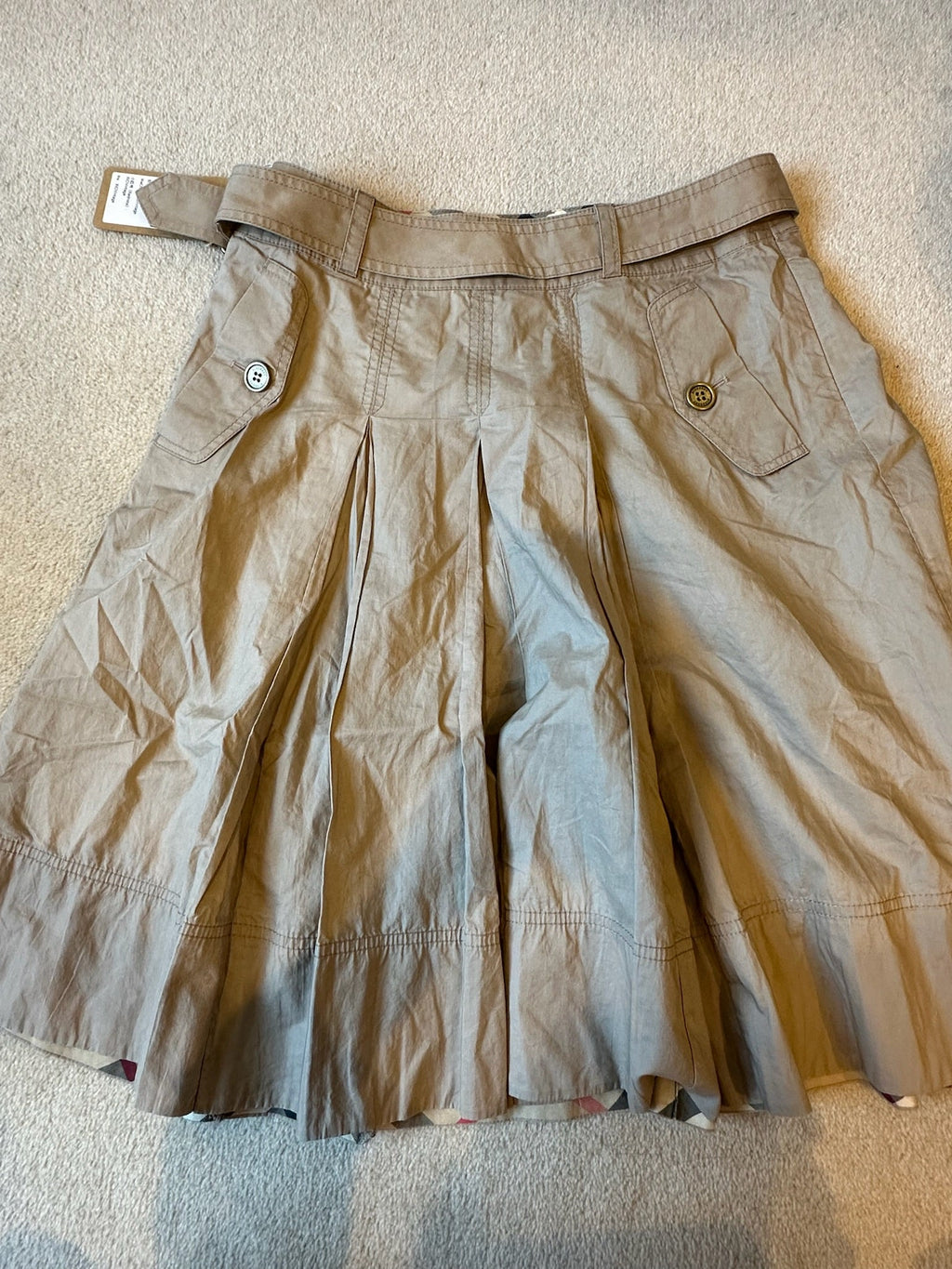 Burberry London Pleated Midi Skirt