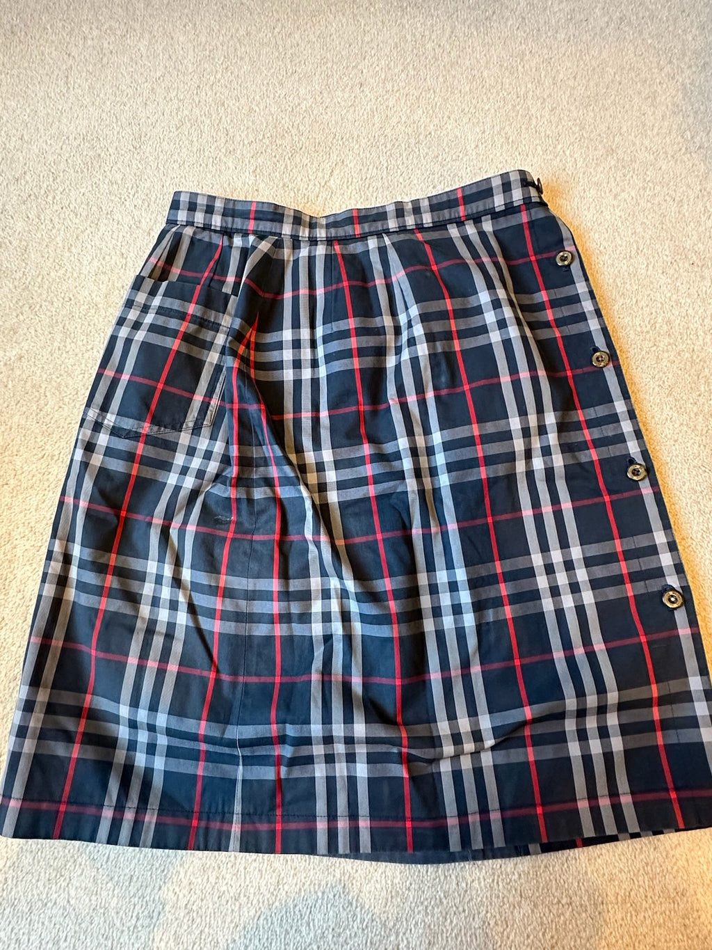 Burberry Reversible Check Mini Skirt