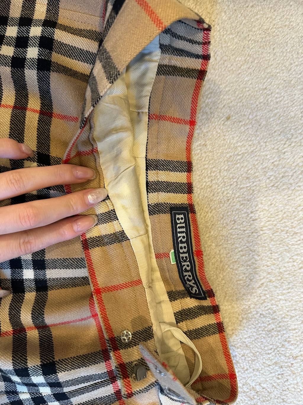 Burberry Check Pleated Skirt