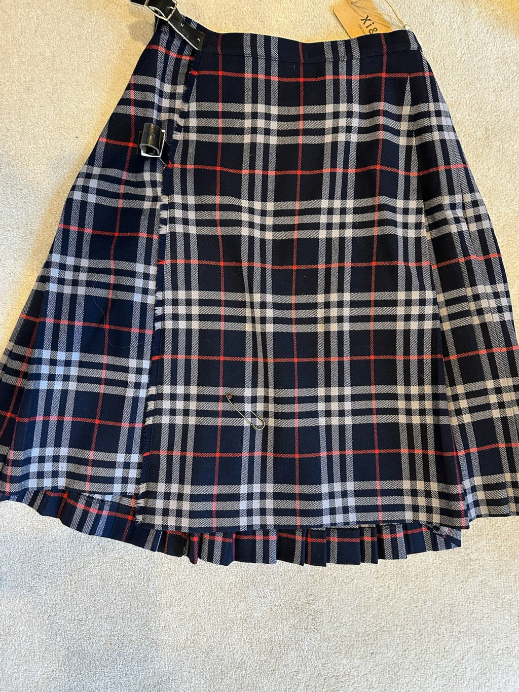 Burberry Tartan Pleated Skirt