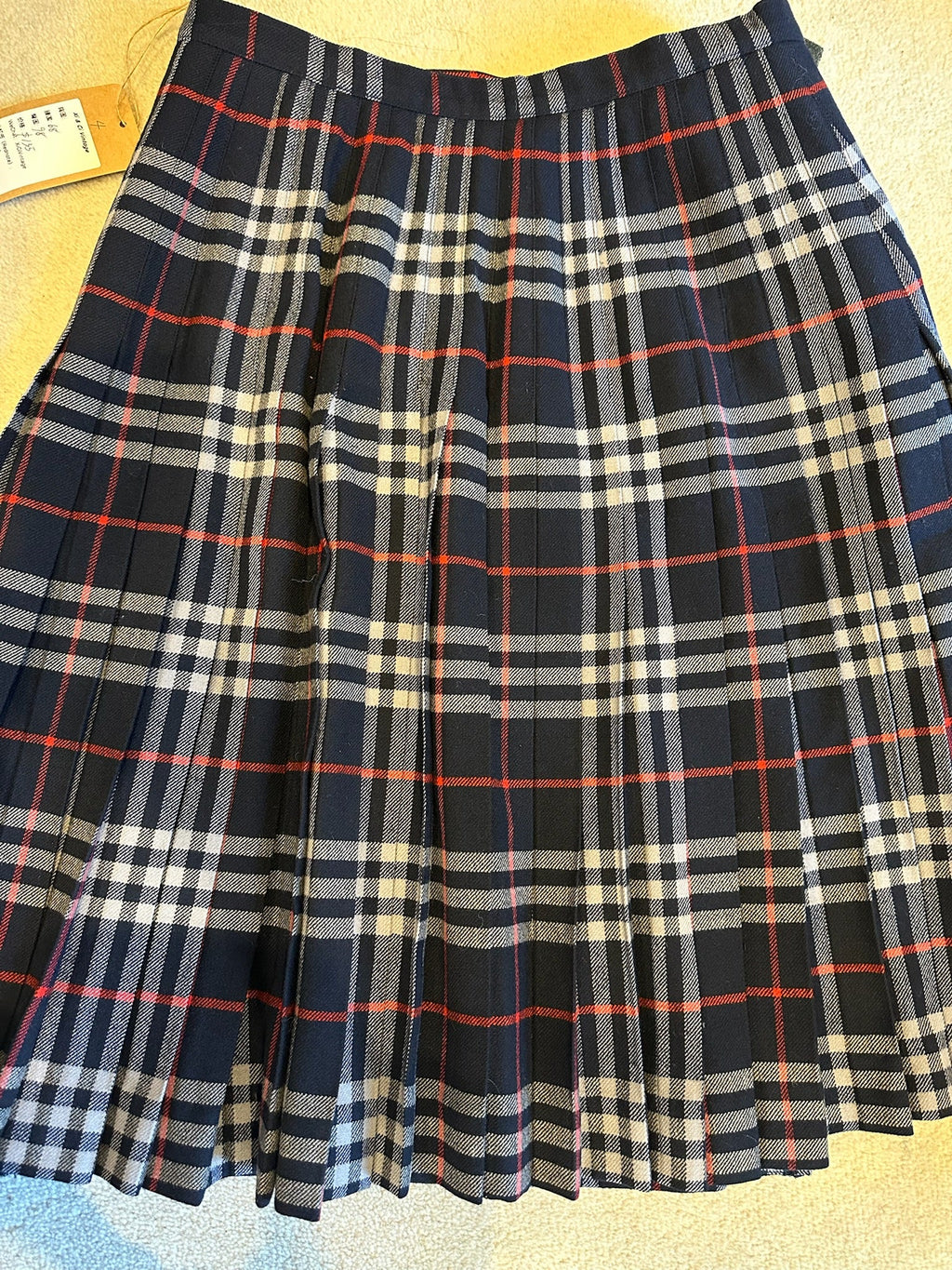 Burberry Tartan Pleated Skirt