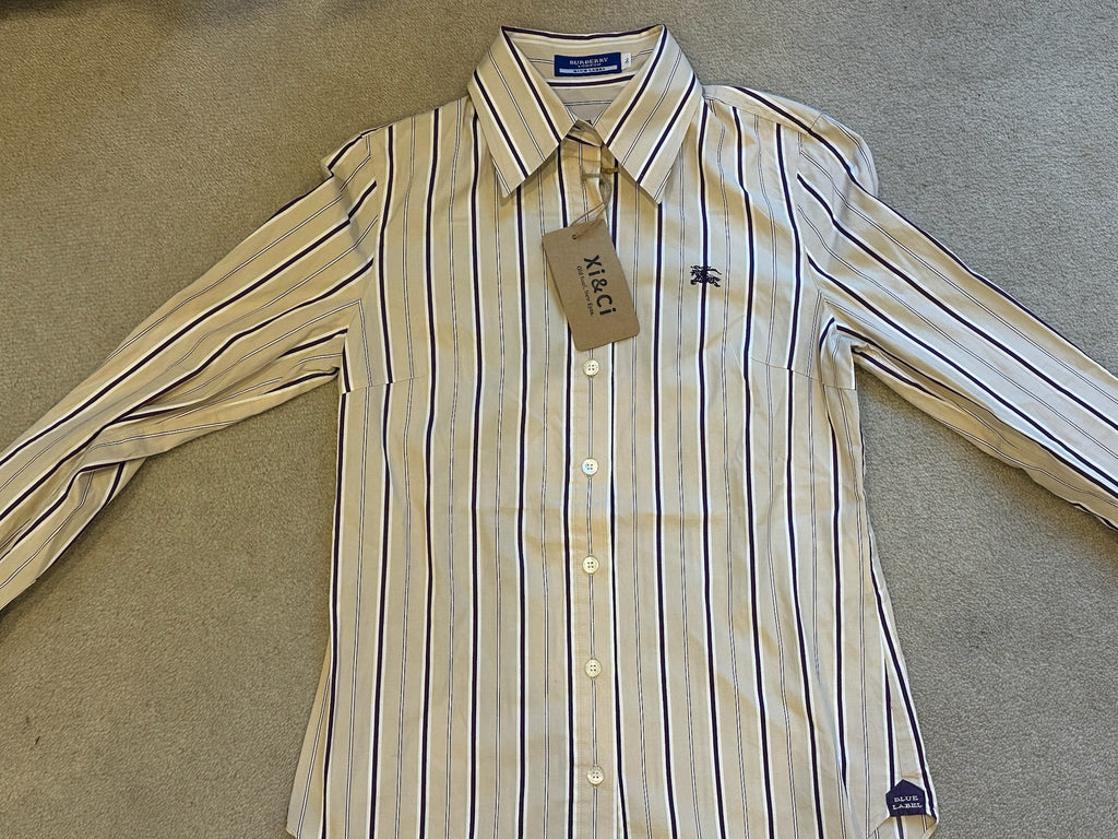 Burberry Blue Label Striped Cotton Shirt
