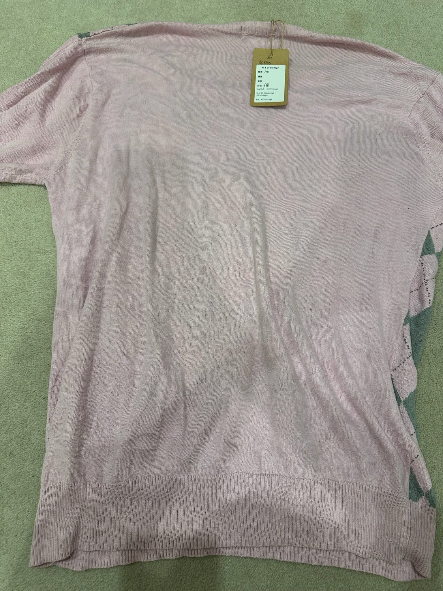 Burberry Black Label Argyle Knit Sweater