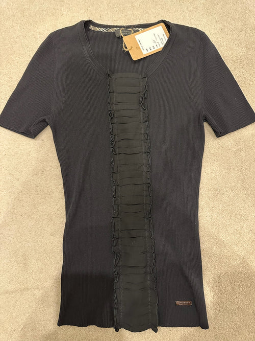 Burberry Black Label Ruffled Knit Top