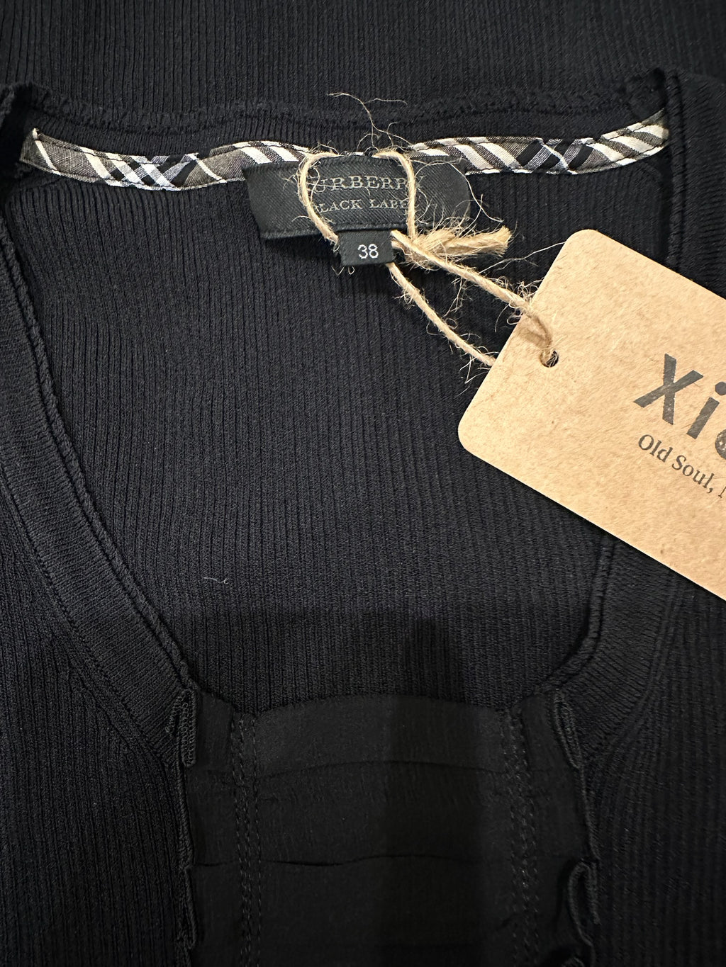 Burberry Black Label Ruffled Knit Top