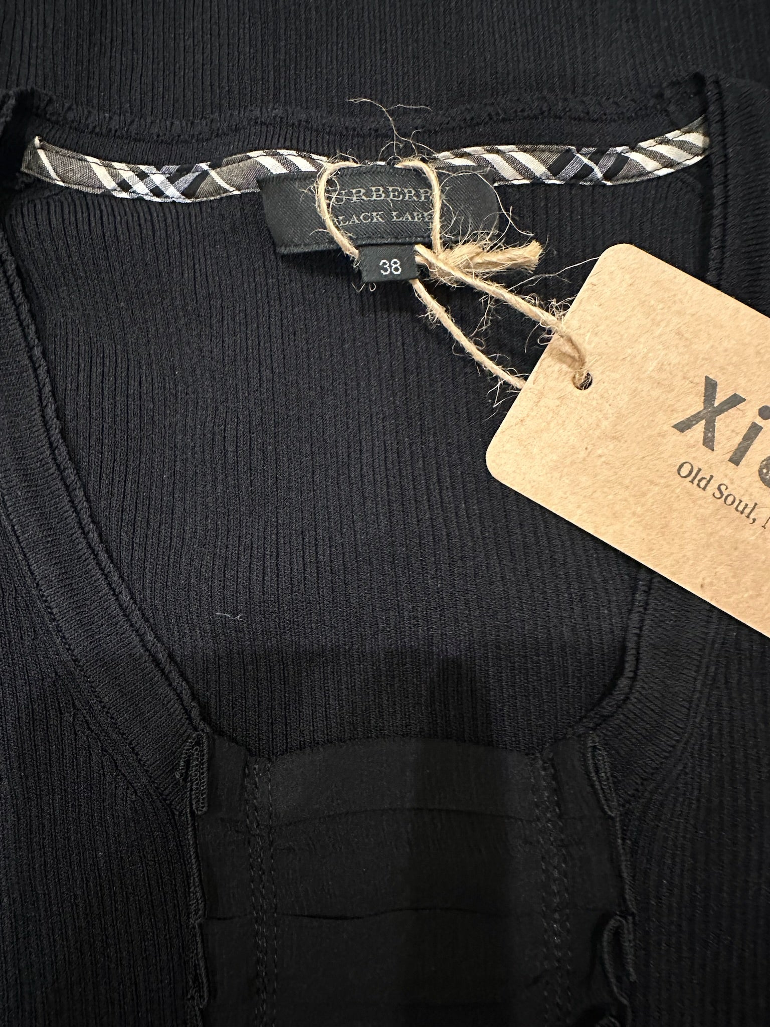 Burberry Black Label Ruffled Knit Top