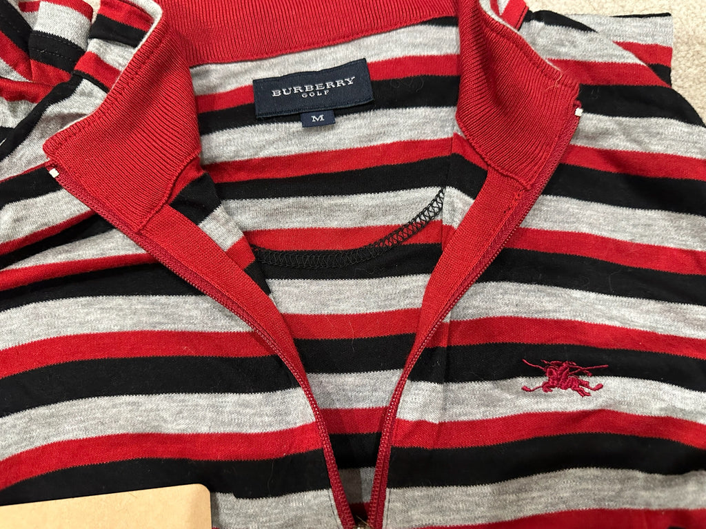 Burberry Striped Zip-Up Top