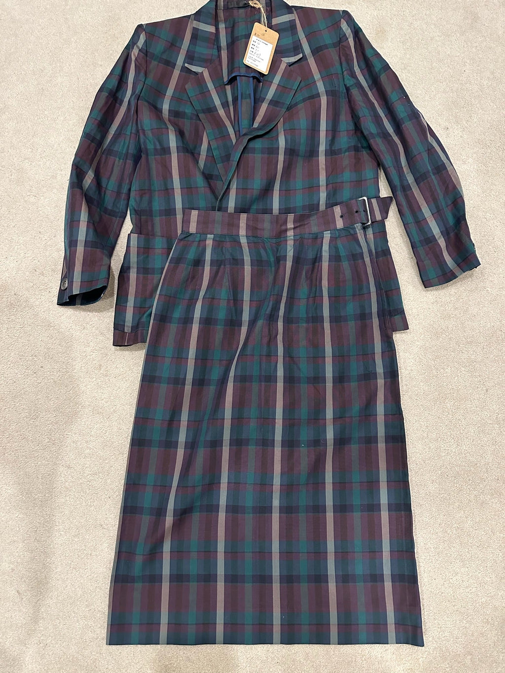 Burberry Vintage Plaid Suit Set