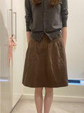 Burberry Brown A-line Skirt