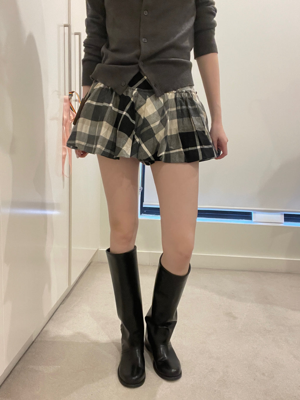 Burberry Blue Label Check Mini Skirt