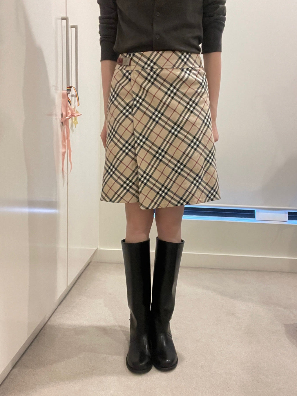 Burberry Blue Label House Check Wrap Skirt