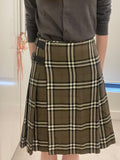 Burberry Check Wrap Skirt