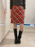 Burberry House Check Pleated Skirt