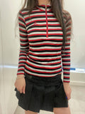 Burberry Striped Zip-Up Top