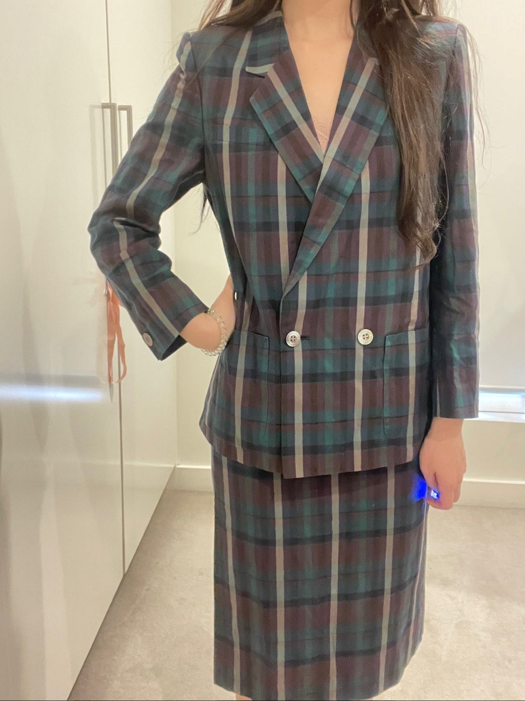 Burberry Vintage Plaid Suit Set