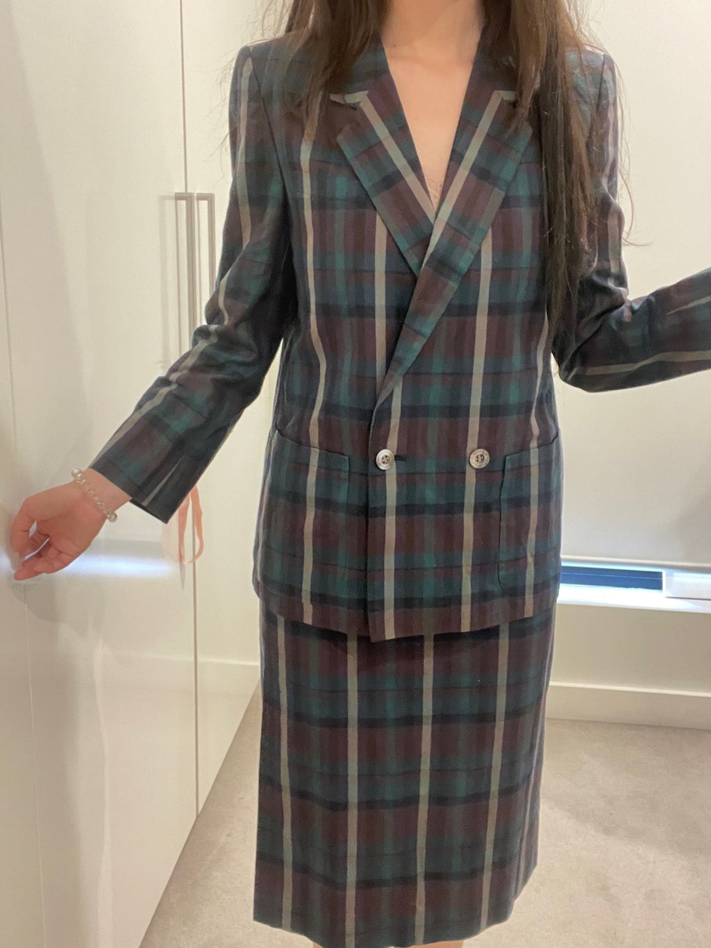 Burberry Vintage Plaid Suit Set