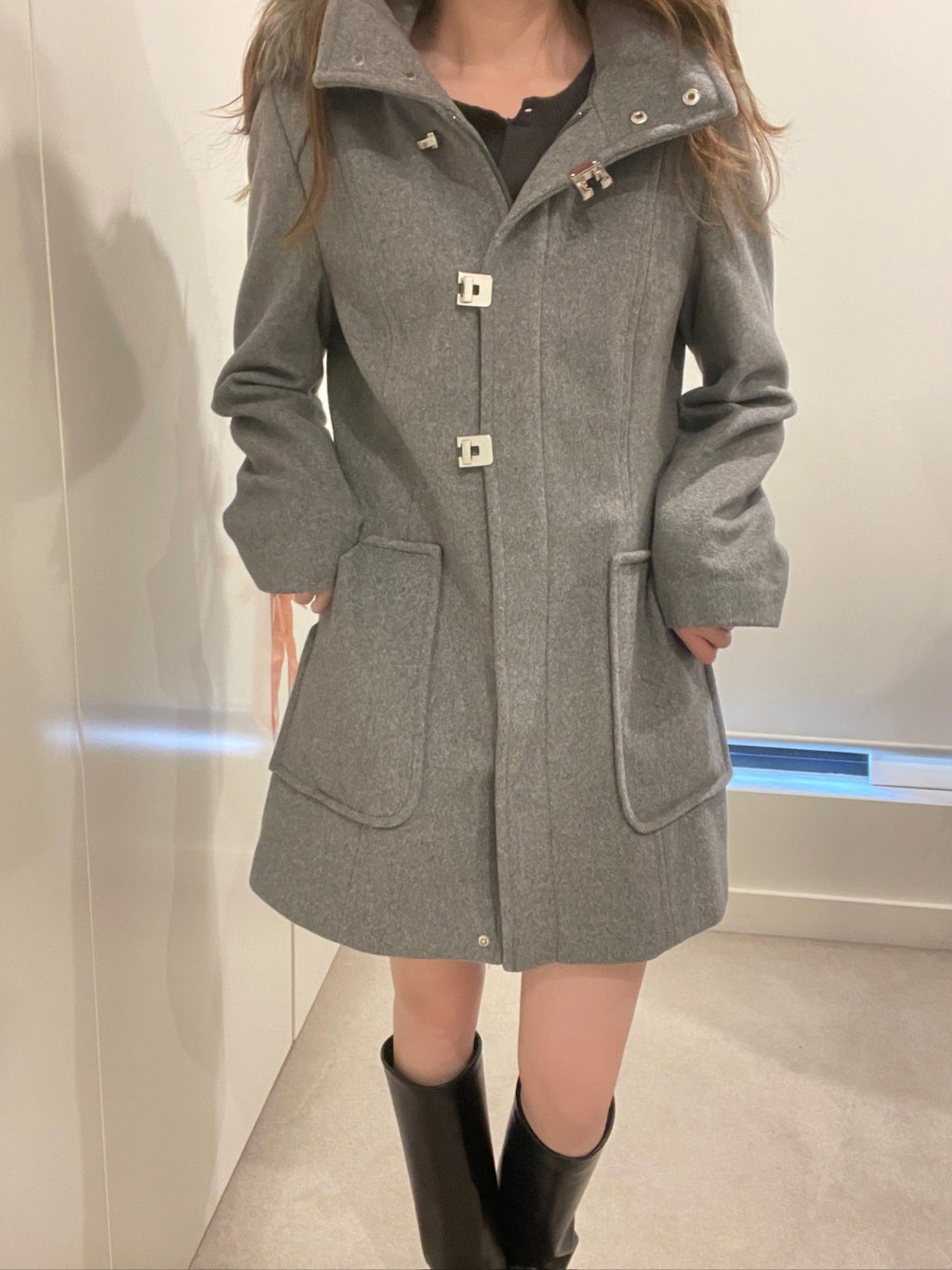 Calvin Klein Japan Wool Blend Hooded Coat