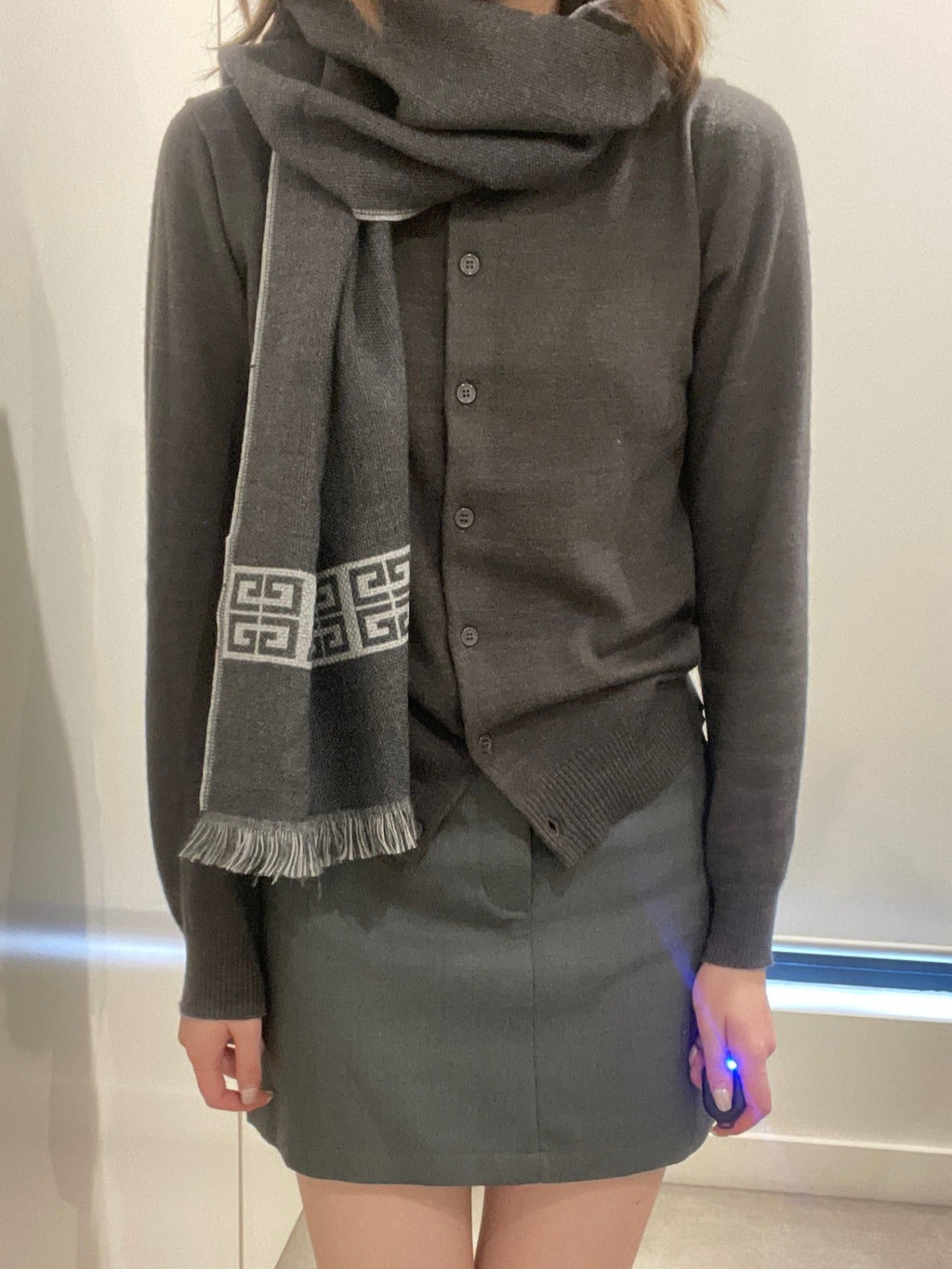 Givenchy Grey Wool Scarf